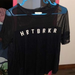 Heartbreaker mesh sheer top